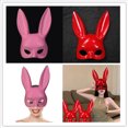 thumbnail image 4 of Máscara de conejito, máscara de conejo de mascarada para mujer para cumpleaños, Pascua, Halloween, accesorio de fiesta, 4 of 5