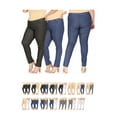 thumbnail image 7 of Women's Plus Size Comfy Slim Pocket Jeggings Jeans Pants with Button (Pack of 2) Female, 7 of 7