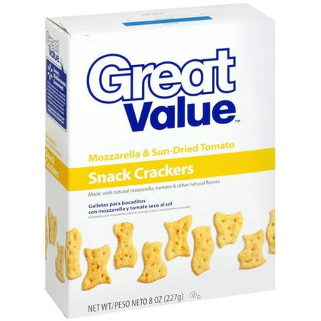 Great Value Mozzarella & Sun-Dried Tomato Snack Crackers, 8 Oz.