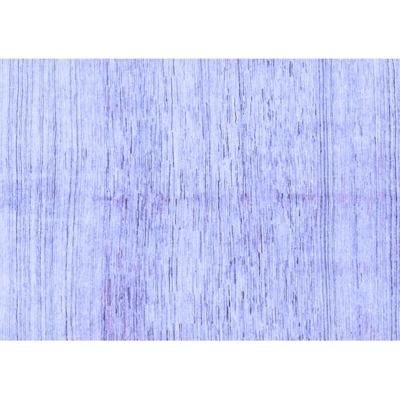 Ahgly Company Machine Washable Indoor Rectangle Solid Blue Modern Area Rugs, 2' x 5'