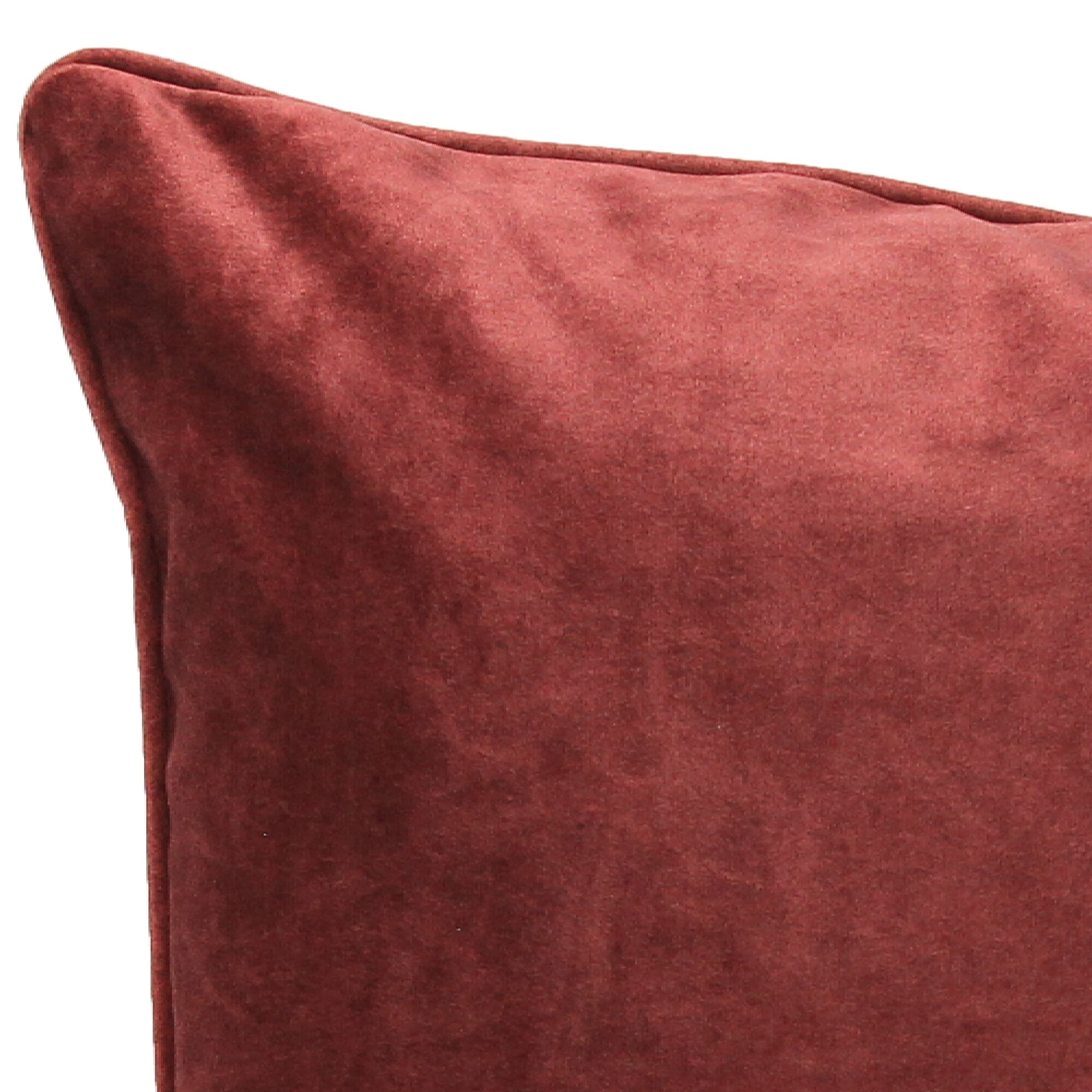Jordan Manufacturing 20" x 20" Pinnacle Wine Solid Square Decorative Throw Pillow with Welt