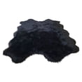 thumbnail image 5 of Soho Luxurious Faux Sheepskin Pelt Black Shag Area Rug or Runner, 5 of 5