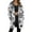 White, variant on Jacket Women Longline Jackets Christmas Print Winter Cozy Lined Full Zip Outerwear for Cold Weather Trench Coat Women Black L