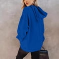 thumbnail image 5 of Wutalume Women's Casual Pocket Hoodie with Drawstring Pullover Sweatshirt Top, Fashionable and Comfortable for Everyday Wear,Blue 2XL, 5 of 6