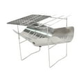 thumbnail image 1 of Parrilla portátil para barbacoa, parrilla de carbón, parrilla de leña, parrilla ultraligera plegable para exteriores, fogata para patio trasero y Con 3 brochetas de red, 1 of 9