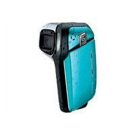 Sanyo Xacti VPC-E1 - Camcorder - 6.0 MP - 5x optical zoom - flash card - underwater up to 5 ft - blue