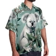 thumbnail image 2 of Koala Men's Hawaiian Print Casual Button Down Short Sleeve Summer Beach Shirt - Unisex, 2 of 6