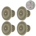 thumbnail image 1 of CHAO Perillas de cajón vintage de bronce de 4 piezas, perillas de puerta de gabinete retro de 24 mm, 1 of 5