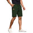 thumbnail image 3 of LTTVQM Mens Casual Shorts Cotton Drawstring 2026 Trendy Summer Beach Stretch Twill Chino Work Golf Shorts Dark Green M, 3 of 9
