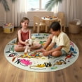 thumbnail image 4 of ASPILLOW Kids Play Mat for Floor,Round Washable Classroom Rug for Toddler Nursery Kids Room Decor,47inch, 4 of 9