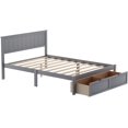thumbnail image 5 of Full Wood Bed Frame with Sliding Storage Drawers Platform Bed with Large Storage Space, 5 of 7