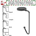 thumbnail image 5 of heyuf Under $10, Wall Hooks for Coat Self Adhesive Ceiling Hooks for Hanging, Small Hooks Sticky Damage-Free No-Drill, Removable Wall Hanger Christmas Stocking Holders, 5 of 7