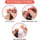 thumbnail image 5 of XHX Glass Squeegee, Ceramic Hob Scraper with 10 Extra Metal Blades and 10 Plastic Blades for Induction Cooker, Car, Glass, Mirror, Sticker, Cleaning, 5 of 5