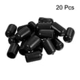 thumbnail image 2 of Uxcell 20 piezas Tapas redondas de goma 0.53" Cubierta negra protectores de rosca, 2 of 7