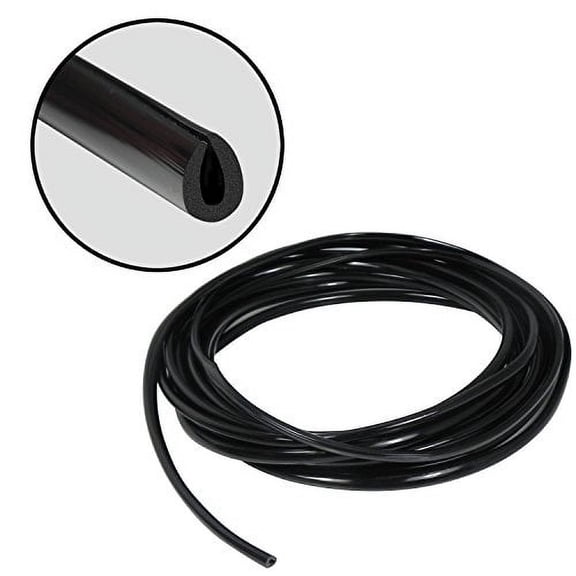 20 Feet Gloss Black U Shape Reduced Size Car Door Edge Guard Trim