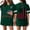 Dark Green, variant on Red White and Blue Blouse Women American Flag 4th Of July Short Sleeve V Neck Tops Usa Flag Independence Day Summer Tunics 3XL