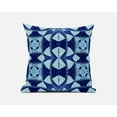 thumbnail image 2 of Sky Blue Cosmic Circle Boho Suede Throw Pillow, 2 of 4