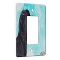 thumbnail image 1 of KuzmarK™ 1 Gang Rocker Wall Plate - Black Borzoi Sighthound Dog Art by Denise Every, 1 of 1