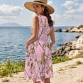thumbnail image 2 of Garronmavis Couples Outfits Matching Sets Summer Mens Medium Tall Shirts and Women's Tank Dress Pink Camo Hunting A-Line Polyester Vacation Vacation Clothes, 2 of 7