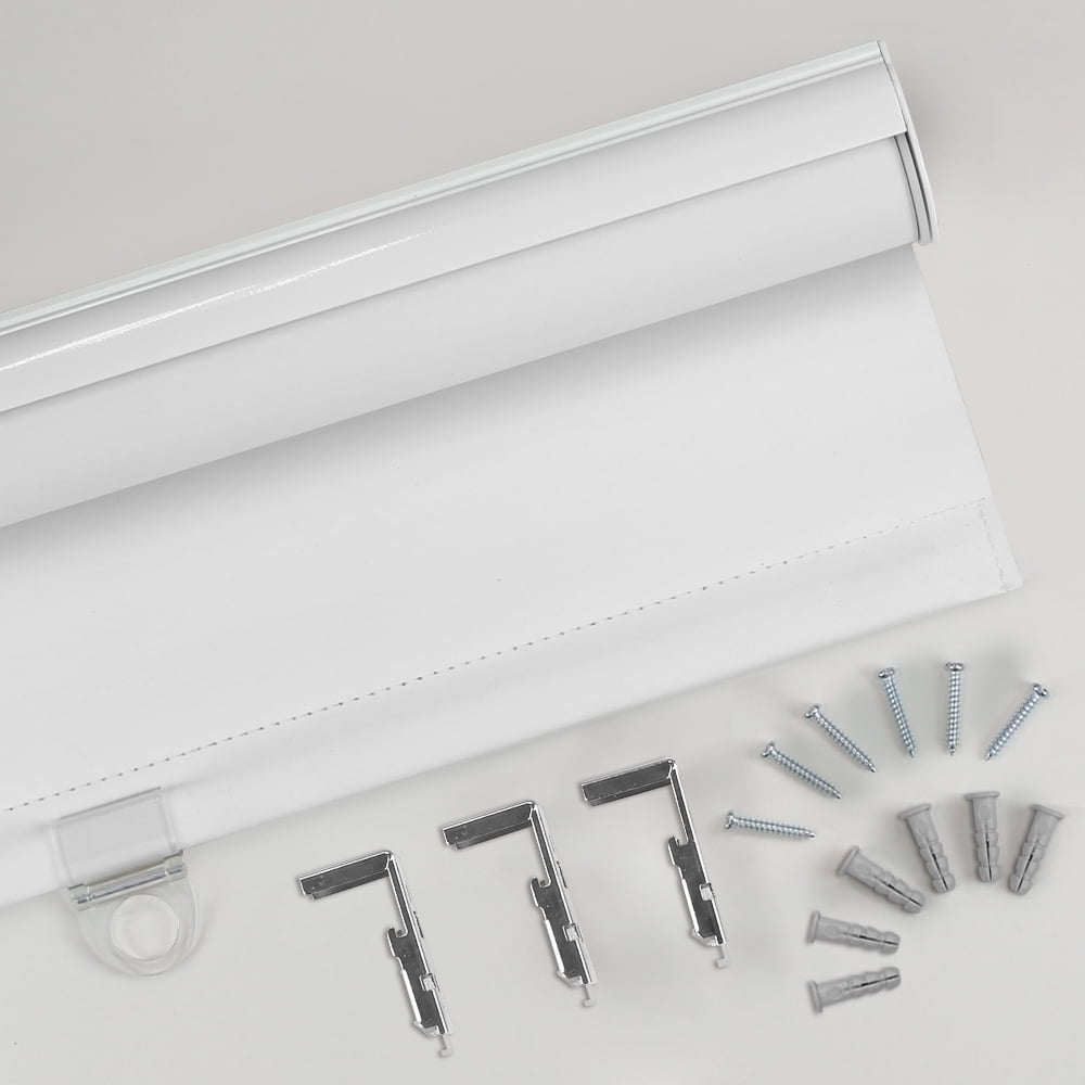 Mainstays Blackout Slow Release Roller Shade, 1-Piece, White, 39" W x 72" L