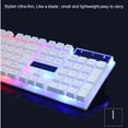 thumbnail image 4 of Oture Wired Ergonomic Gaming Keyboard and Mouse, Multiple Color Rainbow LED Backlit Mechanical Feeling USB Wired Gaming Keyboard and Mouse Combo WHITE, 4 of 8