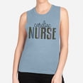 thumbnail image 2 of Cardiac Nurse Leopard Print Women's Muscle Tank Small Stonewash Denim, 2 of 5