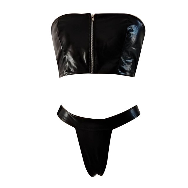 Gibobby Ropa sexy de mujer para sexo Lencería para mujer con encaje frontal abierto, ropa de dormir halter Nighty(Negro, XXG)
