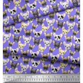 thumbnail image 3 of Soimoi Rayon Crepe Fabric Puppy Face Dog Print Fabric by Yard 46 Inch Wide, 3 of 3