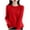 Red_Christmas Gift for Womnen, variant on Fanxing Crew Neck Pullover Sweater for Women Casual Dressy Lightweight Kint Tops Soft Cozy Solid Color Jumper Blouses Army Green XL