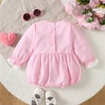 thumbnail image 6 of Wxirdiow Infant Girl Rompers Baby Girl Outfit Long Sleeve Smocked Romper Fall Winter Clothes Pink Size,6-12 Months, 6 of 7