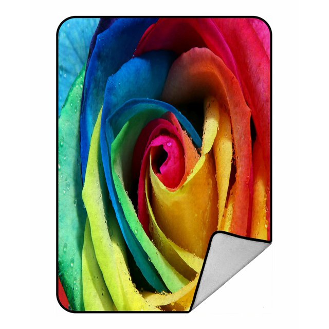 ABPHQTO Manta de forro polar rosa multicolor Manta de forro polar 145x200 cm