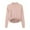 Pink-Sweaters, variant on AGWOLF Mock neck Sweaters for Women Ribbed Knit Fleeced Lined Pullover Chunky Solid Basic Jumper Tops