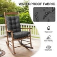 thumbnail image 6 of TOPCHANCES Indoor/Outdoor Rocking Chair Cushions Set, 2 Piece Tufted Comfortable Cushions for Rocking Chairs with Non-Slip Ties, Dark Gray, 6 of 8
