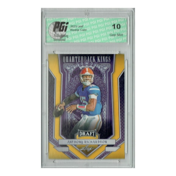 Anthony Richardson 2023 Leaf Football #88 Gold QB Kings Rookie Card PGI 10