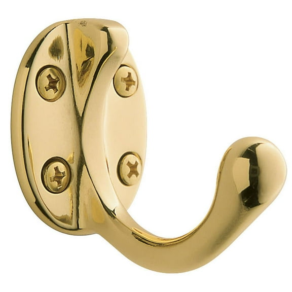 Baldwin 00782031 Costume Hook, Non-Lacquered Brass