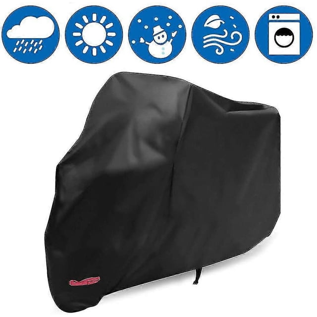 Motorcycle Cover, 210d Waterproof Motorcycle Cover Outdoor Four Seasons Universal Sunscreen Reflective With Keyhole