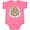 Hot Pink, variant on Inktastic Sloth Yoga Rainbow Girls Baby Bodysuit