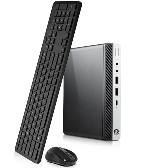 Restored HP EtiteDesk 800 G3 Mini Desktop PC - Intel Core i3-6100T, 3.20 GHz - 16GB DDR4 RAM, 512GB SSD - Wi-Fi, Keyboard & Mouse - Win 11 Pro (Refurbished)