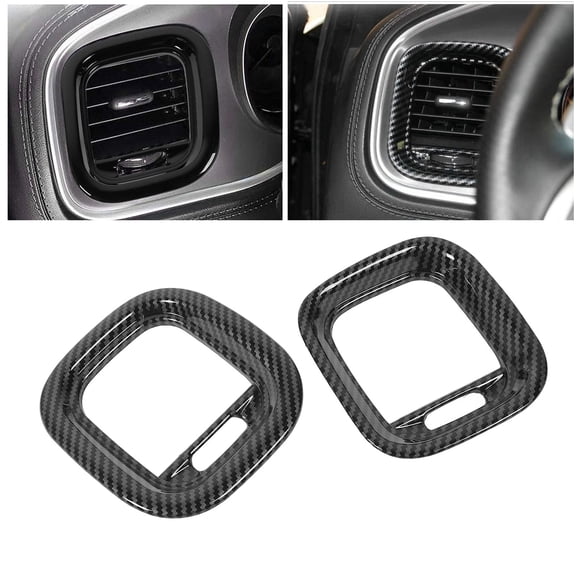 Car Center Console Side Air Outlet Cover Dashboard Side Air Conditioning Air Vent Panel Decoration Frame Car Dashboard Side Air Vent Cover Replacement For RT SXT 2015 to 2023