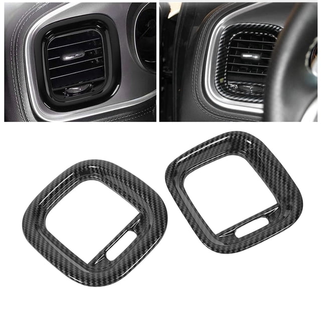 Car Center Console Side Air Outlet Cover Dashboard Side Air Conditioning Air Vent Panel Decoration Frame Car Dashboard Side Air Vent Cover Replacement For RT SXT 2015 to 2023