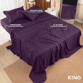 thumbnail image 2 of King Bed Sheet Set Piece Bedding Soft Brushed Microfiber Fabric Shrinkage & Fade Easy Care (), 2 of 6