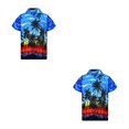 thumbnail image 4 of Qarigey Camisa de manga corta para la playa, informal, a la moda, holgada, con botones estampados, para vacaciones, ropa de playa de un solo Type11 NO11, 4 of 6