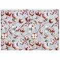 thumbnail image 1 of Metal Light Switch Plate Cover Cotton Flower Wallpaper Pastel Blue FLW017, 1 of 13