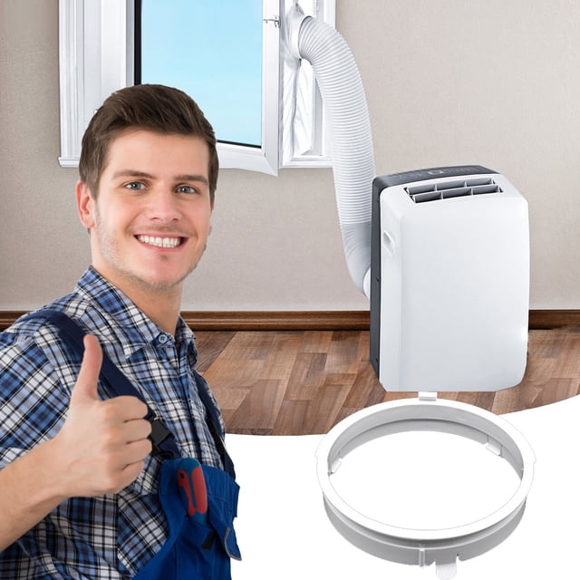 Klonfd Smart Home Accessories Air Conditioner Adapter Universal White Appliance Connector For Seamless AC Vent Pipe Installation Direct Plug Design Durable Interface