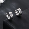thumbnail image 3 of Boucles d'Oreilles Style Coréen Boucles d'Oreilles Mode Forme Coeur Super Brillant, Croix Incrustée de Zirconium, 1pair-Argent, 3 of 4