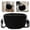 Black, variant on husxh Women Trendy Crossbody Bag Pu Leather Chest Bag Stylish Hobo Bag Solid Color Half Moon Crossbody Bag Adjustable Wide Strap Ladies Commuting Bag