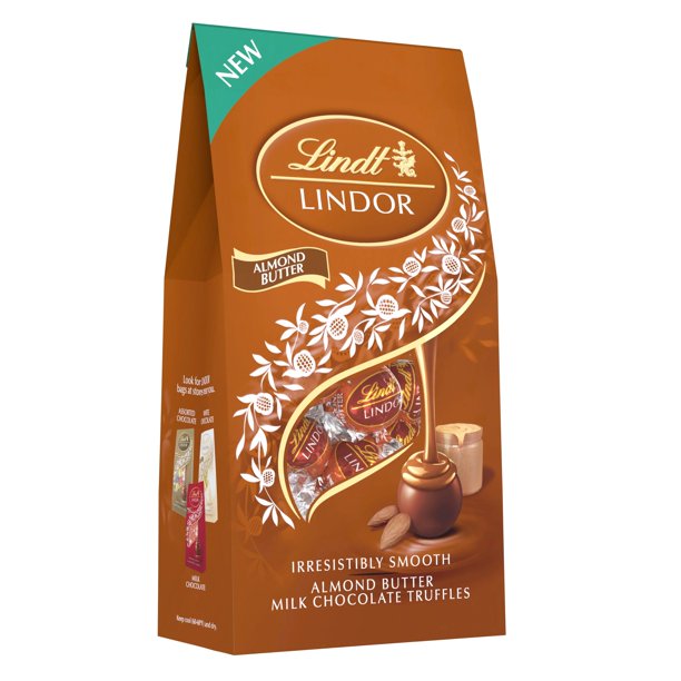 Lindt LINDOR Almond Butter Milk Chocolate Truffles, 21.2 Ounce Bag