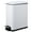 10L 34x17.2x38cm White, variant on Slim Step-On Trash Can Combo Set – 12 Gallon & 2.6 Gallon Stainless Steel Bins, Removable Liner Buckets, Soft-Close Lids, Rear Handles, Rust-Resistant, Space-Saving for Kitchen, Home, Office