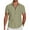 Army Green, variant on Coshow Men's Button Down Short Sleeve Shirt Cuban Guayabera Casual Summer Linen Beach Shirt