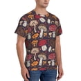 thumbnail image 2 of Vsdgher Forest Wild Mushroom Print Men's Dry Fit Mesh Athletic Shirts Moisture Wicking Tennis T-Shirt Tops, 2 of 9